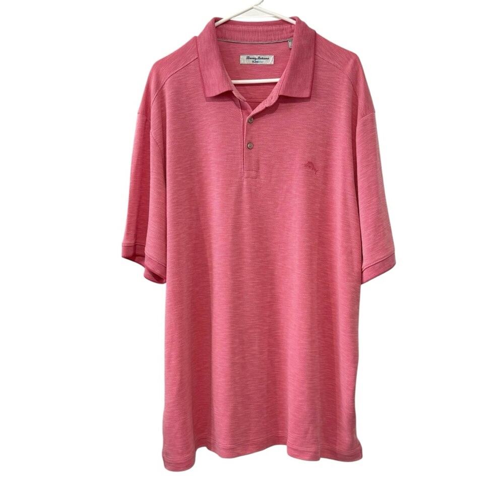 Tommy Bahama Men’s XXL IslandZone Polo Shirt Pink Performance Blend